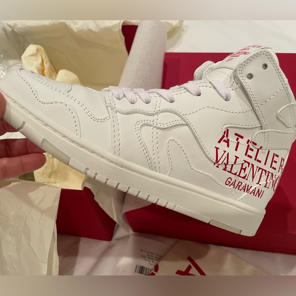 ❌SOLD❌ VALENTINO GARAVANI
White 07 Camouflage Edition Atelier Mid-Top Sneakers